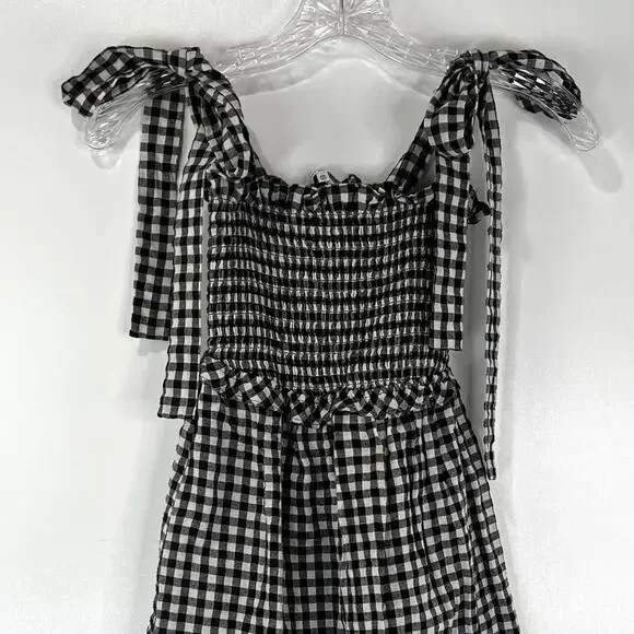Reformation Dawson Mini Dress Check Smocked Gingham Jamcore - Picture 5 of 11